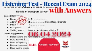 IELTS Listening Actual Test 2024 with Answers  06042024 [upl. by Notnel]