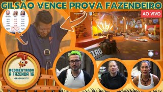 🤠A FAZENDA 16 PROVA FAZENDEIRO AO VIVO GILSÃO VENCE JÚLIA SE MACHUCA E DESISTE 1º GIRO ENQUETES [upl. by Jorge]