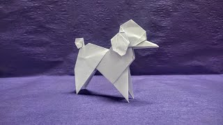 Origami Poodle Dog  How To Make An Origami Poodle Dog Step By Step  Origami Tutorial [upl. by Iruam]