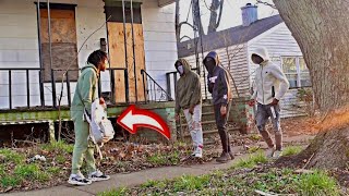 Reaching Hand In Bag In The Most Dangerous Hood In Illinois [upl. by Eilahs]