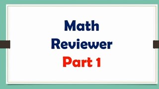 Math Reviewer for Incoming Grade 7  Entrance Exam [upl. by Nimref]