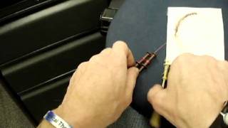 Bobbin Lacing a 4 pair braid [upl. by Ragland318]