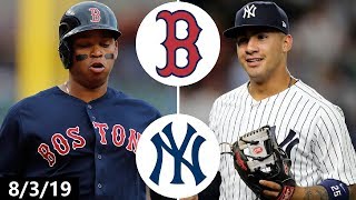 Boston Red Sox vs New York Yankees Highlights Game 1  August 3 2019 2019 MLB Season [upl. by Yelhak]