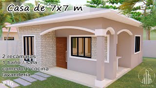 Hermosa casa de 7x7m 50m2 [upl. by Dobrinsky]