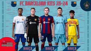 New Kits FC BARCELONA 2324 V3🔥High quality  pes 2021 [upl. by Tristan]