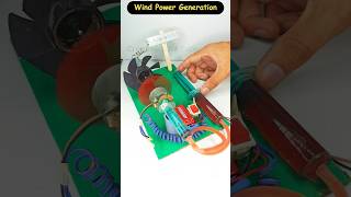 Wind Power Generation • Dc Motor  dcmotor tech youtubeshorts motor dcmotorproject fan [upl. by Bred]