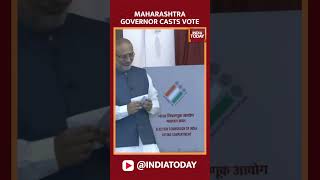 Maharashtra Assembly Polls 2024 Maharashtra Governor CP Radhakrishnan Casts Vote [upl. by Zak]