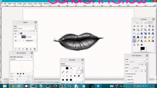 How To Draw Realistic Lips on GIMP [upl. by Bonis553]