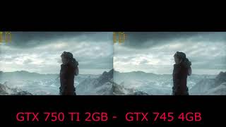 GTX 750 TI 2GB VS GTX 745 4GB  1080P Benchmark Comparison [upl. by Fazeli]