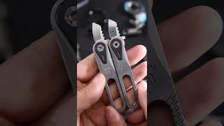 Fegve titanium alloy knife keychain M390 Malaysian pattern steel titanium alloy keychain fegve E [upl. by Solley]