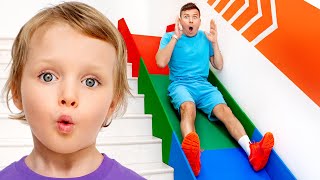 Indoor games on a Stair Slide with Vania Mania Kids [upl. by Settle]