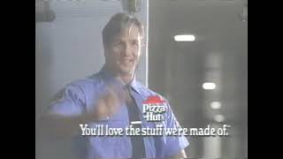 1996 Pizza Hut Triple Decker Pizza Commercial with Dallas Cowboys Coach Jimmy Johnson [upl. by Nomad]