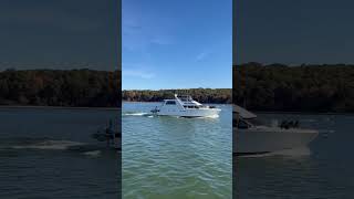 Hatteras 52 cruising by greatloop boating kentuckylake [upl. by Eriha]