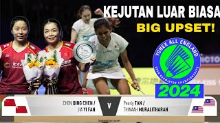 WOW PEARLY TanThinaah Kejutkan Juara Dunia 4x Chen QingJia Yi Fan di All England 2024 [upl. by Neslund]