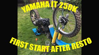 First start after full restoration Yamaha IT 250 K build [upl. by Herrington]