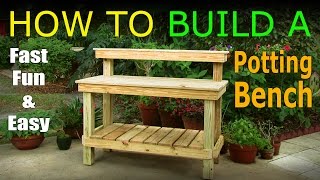 DIY  How to Build a Potting Bench  Work Bench  Official Video [upl. by Mariette920]