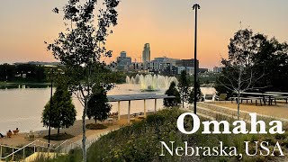 Omaha USA 🇺🇸 Walking Tour 4K  60fps [upl. by Azilanna]