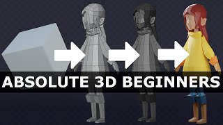 Tutorial Blender MODELLING For Absolute Beginners  Low Poly Girl [upl. by Dleifniw]