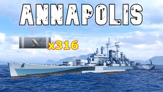 World of WarShips Annapolis  56 Kills [upl. by Wichman]