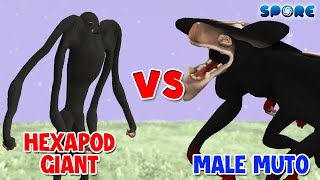 Hexapod Giant vs Male Muto  Horror vs Titan S4E2  SPORE [upl. by Zetroc]