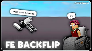 FE  BackFlipFrontFlip Script  Do Insane Stunts Defying Gravity fr 🔥  Roblox Scripts 2024 [upl. by Asaeret]