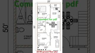 25×50 house plan shorts 3dhousedesign houseplan [upl. by Crofton]