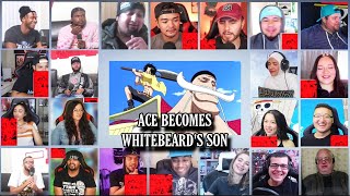 Ace Joins Whitebeards Crew Reaction Mashup  One Piece Episode 461 [upl. by Orabla]