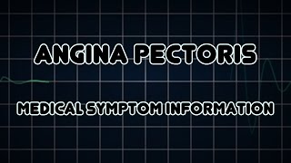 Angina Pectoris Medical Symptom [upl. by Esinaej]