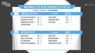 Neston CC 1st XI v Timperley CC 1st XI [upl. by Naenej]