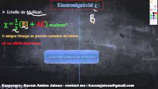 43  Electronégativité dun atome  Atomistique S1 [upl. by Annahaj]