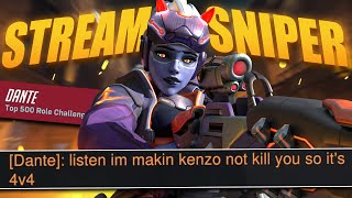 I met the Funniest Stream Sniper that tried to Spawn Kill my Widowmaker  Overwatch 2 [upl. by Eenattirb]