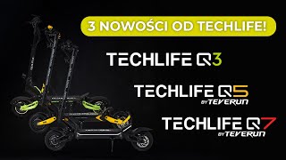 TOP 3 Nowe WODOODPORNE hulajnogi elektryczne od TECHLIFE na rok 2024 Prezentacja TECHLIFE Q3 Q5 Q7 [upl. by Giovanni]