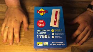 AVM FRITZWLAN Repeater 1750E DualWLAN AC  N unboxing und Anleitung [upl. by Yorgerg]