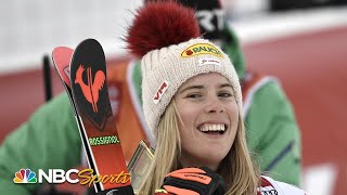 Liensberger stuns Shiffrin Vlhova in Are slalom  NBC Sports [upl. by Krutz277]