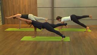 Aula de Mat Pilates com Rafael Licks e a professora Erika Fernandes [upl. by Nwavahs]