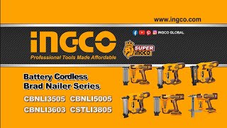 ingco cordless Brad nailer series akülü çivi tabanca serisi [upl. by Hujsak]