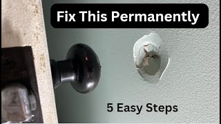 Repair Doorknob Damage to Drywall [upl. by Behl734]