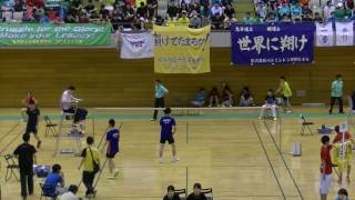 バドミントン 2016年度 岩手県高総体 男子個人ダブルス準々決勝 前沢高校 [upl. by Akemrehs]