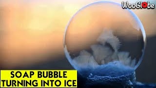 Soap Bubble Turned into Ice in Seconds [upl. by Berte264]