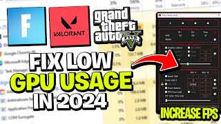 HOW TO FIX Low GPU Usage and Low FPS  2024 Guide [upl. by Neeruam]