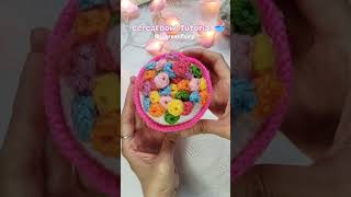 Crochet Cereal Bowl♡Tutorial [upl. by Helve]