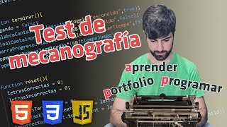 Creá un test de mecanografía con HTML CSS y Javascript [upl. by Alahc]