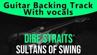 Dire Straits  Sultans Of Swing Guitar backing track [upl. by Chavey]