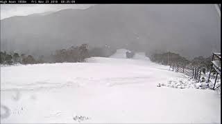 Snow falling  Thredbo Ski Resort Australia 23rd November 2018 [upl. by Anirdua]