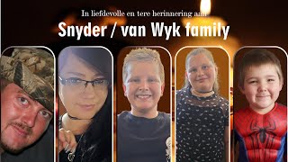 Funeral Service of Snyder  van Wyk family [upl. by Inerney814]