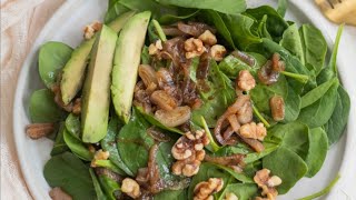 Wilted Spinach Salad Recipe [upl. by Kcira930]