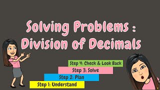 SOLVING PROBLEMS DIVISION OF DECIMALS  GRADE 5 [upl. by Brook]