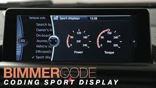 BIMMERCODE CODING SPORT DISPLAY [upl. by Coffeng]