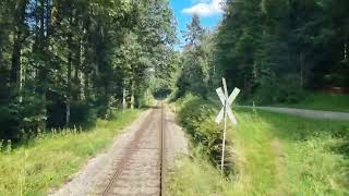 Führerstandmitfahrt Viechtach  Gottes Zell  Viechtach Zugleitbetrieb ZLB Bayerische Wald Train [upl. by Nauqaj706]