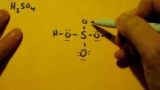 Lewis Dot Structure of H2SO4 Sulfuric Acid [upl. by Ilatan]